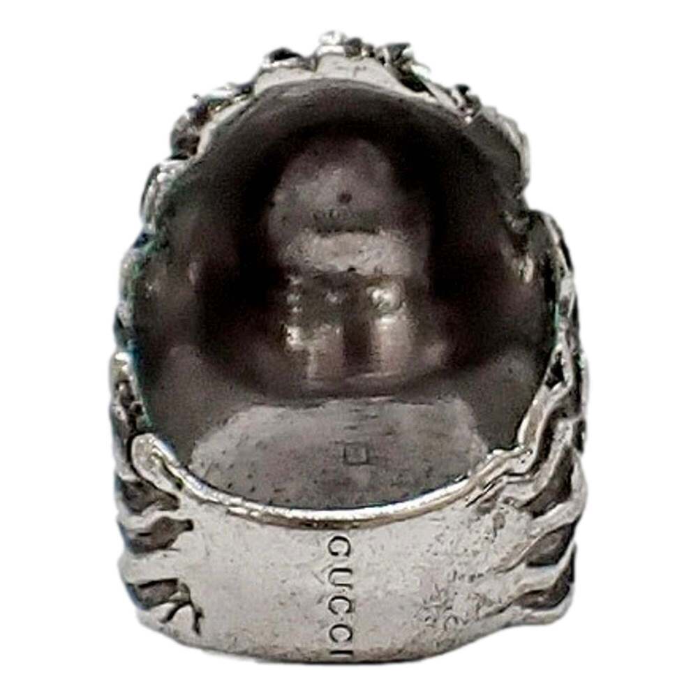 Gucci Lion Head Motif Silver Ring Crystal Size - Picture 5 of 5